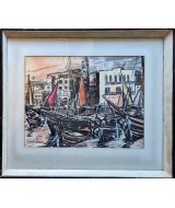 George Hann - Harbour Scene George Hann - Harbour Scene