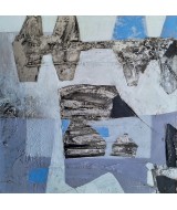 Alastair Michie - Abstract in blue, grey, silver and black