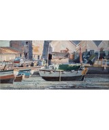 Donald Greig - Boats at the Wharfside