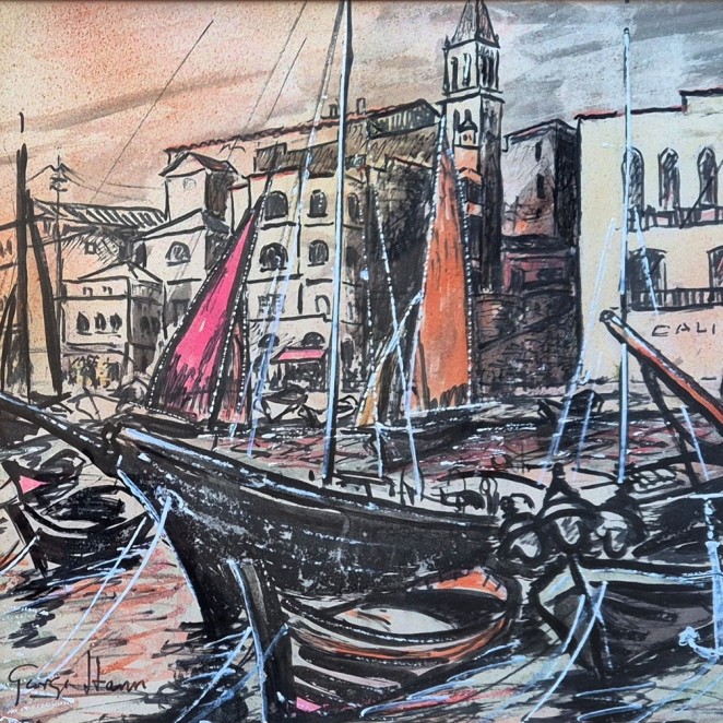 George Hann - Harbour Scene