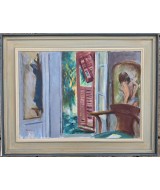 Guy Roddon - Red Shutter and Hat Stand