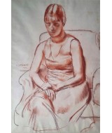 James Stroudley - Florence Seated in Armchair