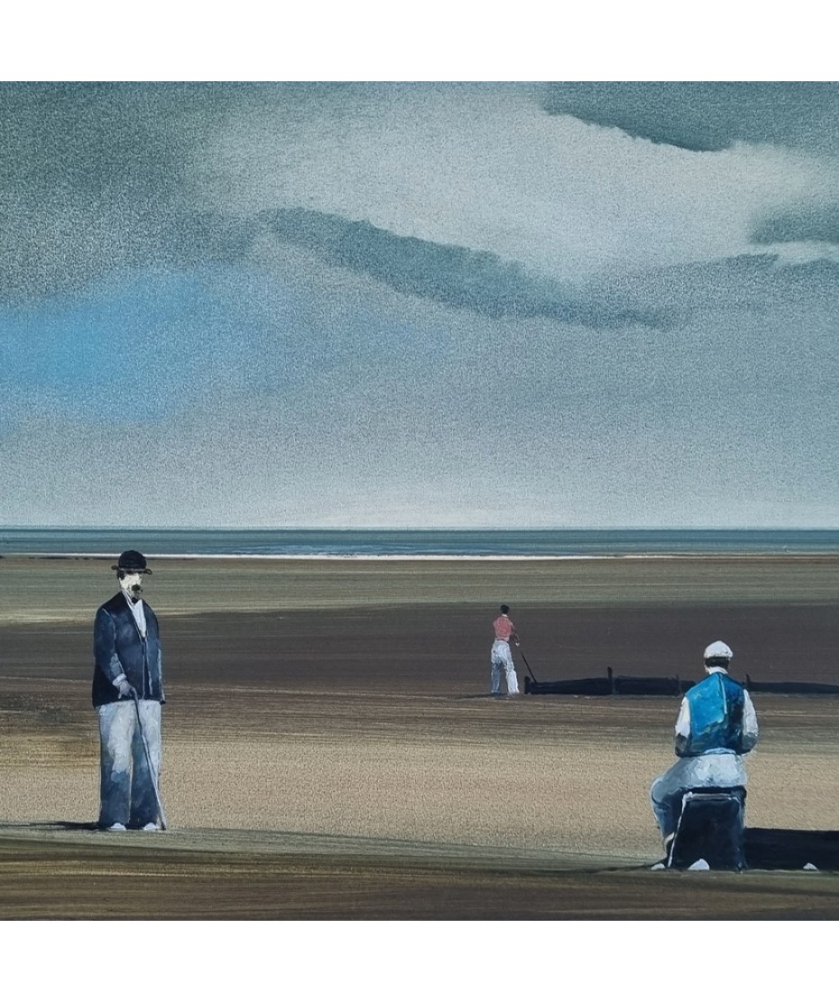 John Bond - Three Men on a Norfolk beach