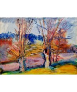 Mieczyslaw Lurczynski - Trees in Sunny Landscape
