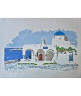 Paul Hogarth – 'Church, Paros' Greece