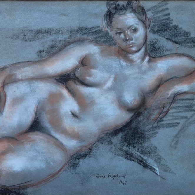 S Horne Shepherd - Reclining Female Nude